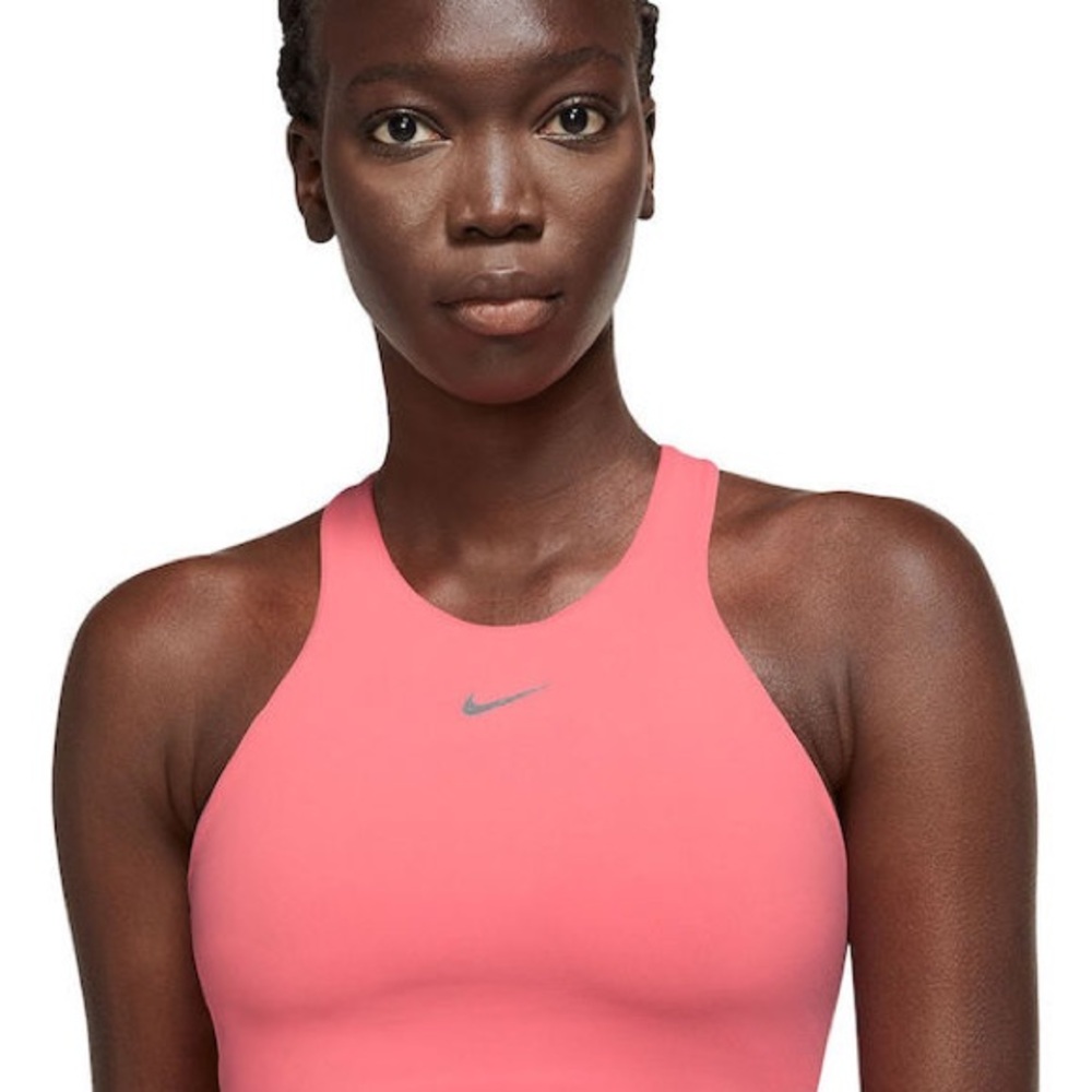 Nike Women's Pink High-Neck Sports Bra Tank Top